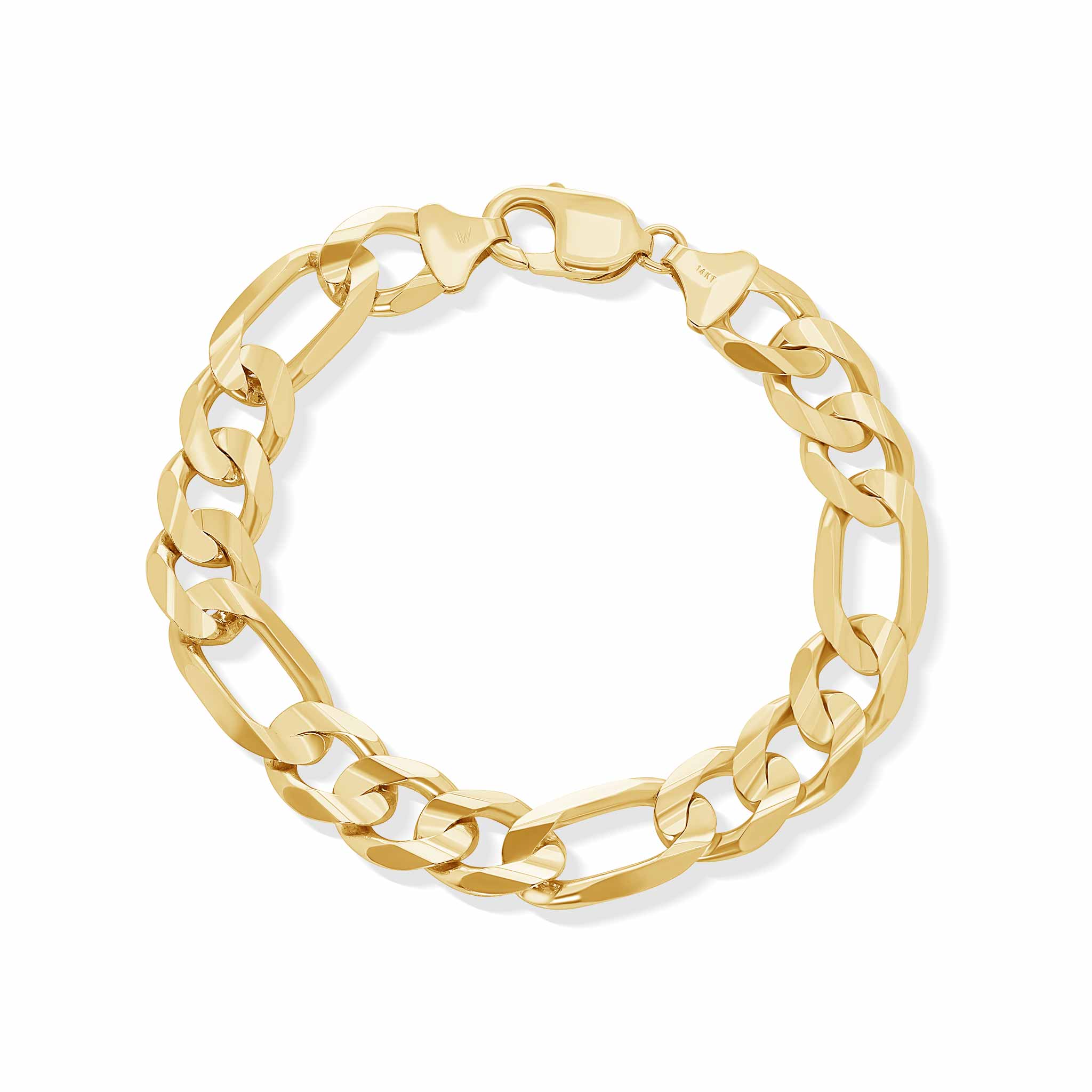 Men's Figaro Vermeil Gold Bracelet