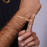 Men's Figaro Vermeil Gold Bracelet