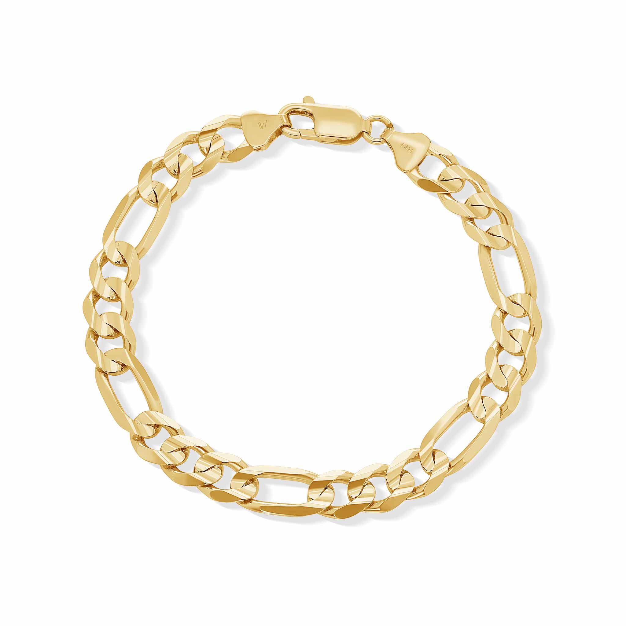 Men's Figaro Vermeil Gold Bracelet