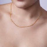 Figaro Vermeil Gold Chain