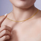 Figaro Vermeil Gold Chain