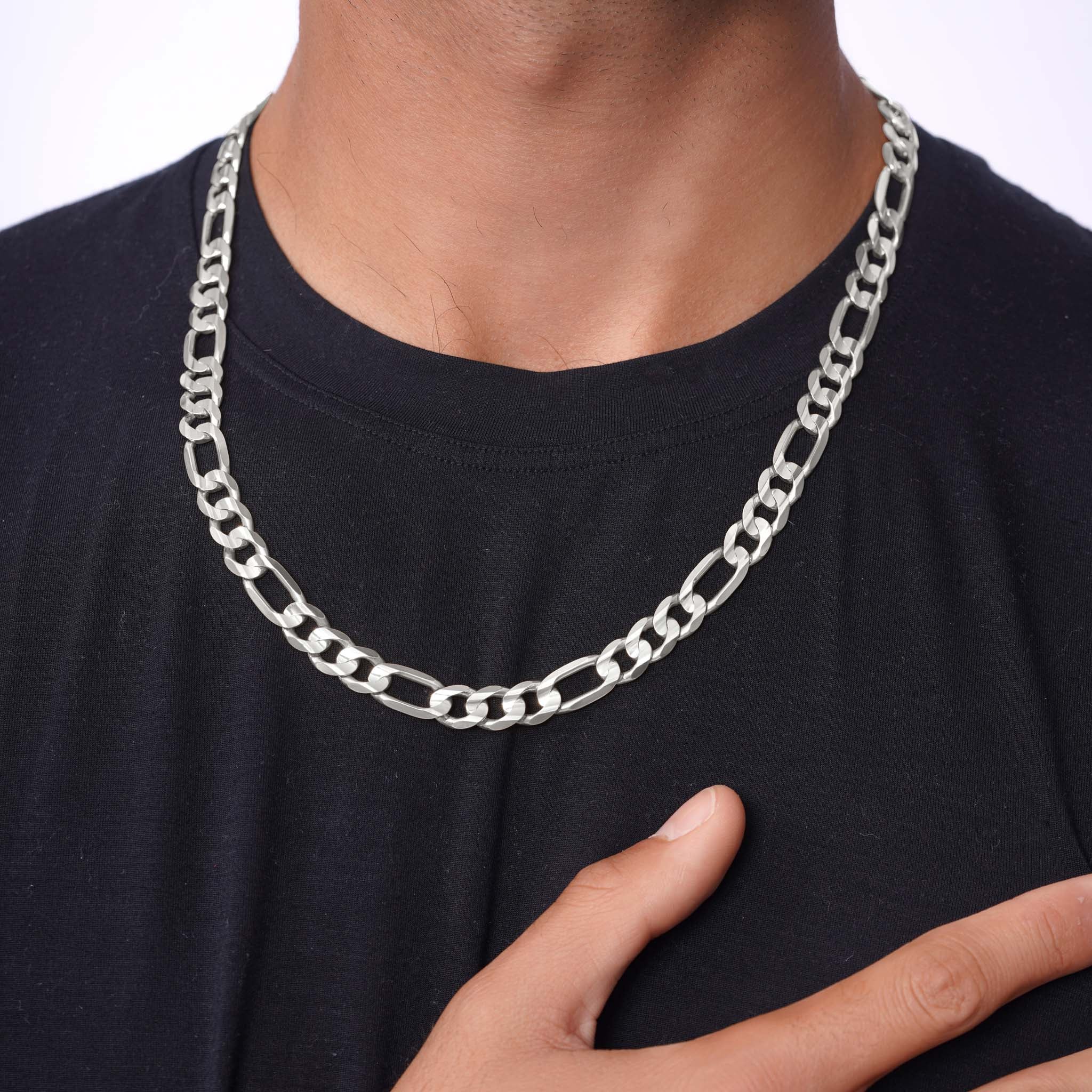 Men's Figaro Silver Chain