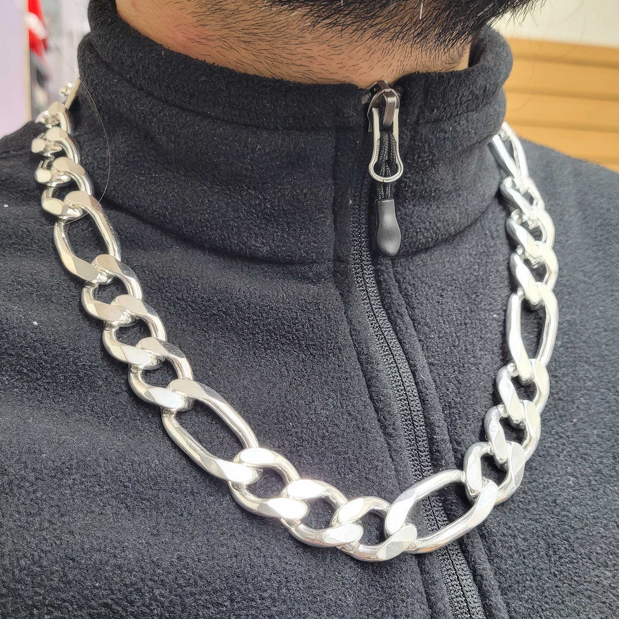 Men's Figaro Silver Chain