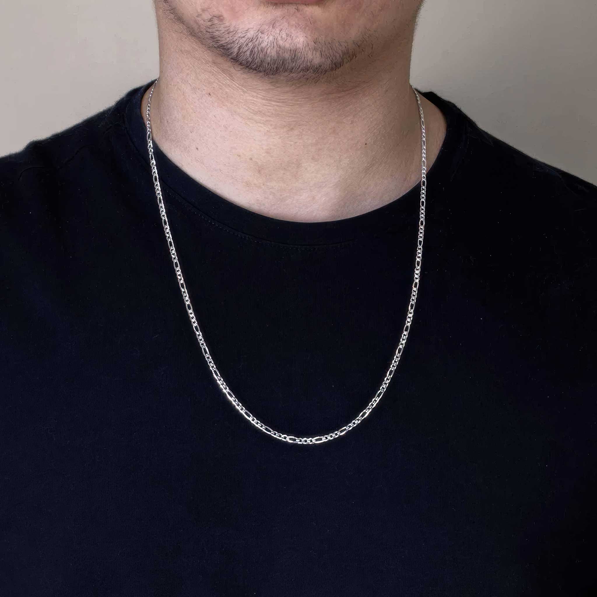 Men's Figaro Silver Chain