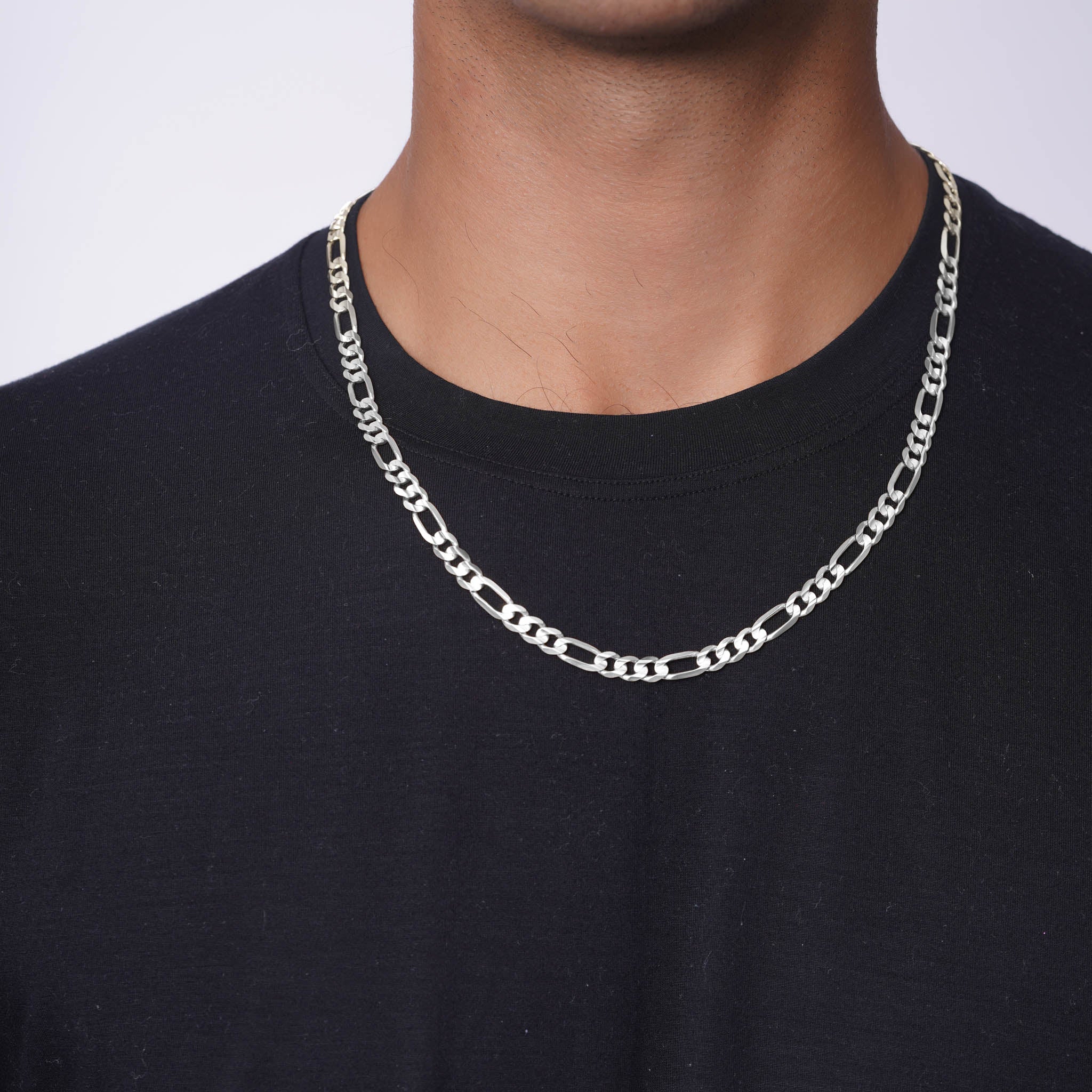 Men's Figaro Silver Chain
