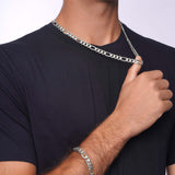 Men's Figaro Silver Chain