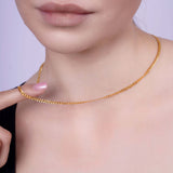 18K Gold Vermeil Curb Chain