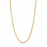 18K Gold Vermeil Franco Chain showcasing interlocking square links and elegant design.