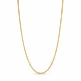 18K Gold Vermeil Franco Chain showcasing elegant craftsmanship and interlocking square links.