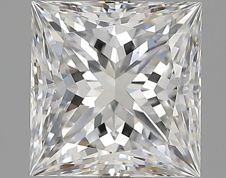 2.08ct Princess Natural Diamond (Colour F, Clarity VS2, Cut GD, GIA Certified)