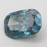 2.50ct Cushion modified Lab Grown Diamond (Colour Fancy Deep Greenish Blue, Clarity VS2, IGI Certified)