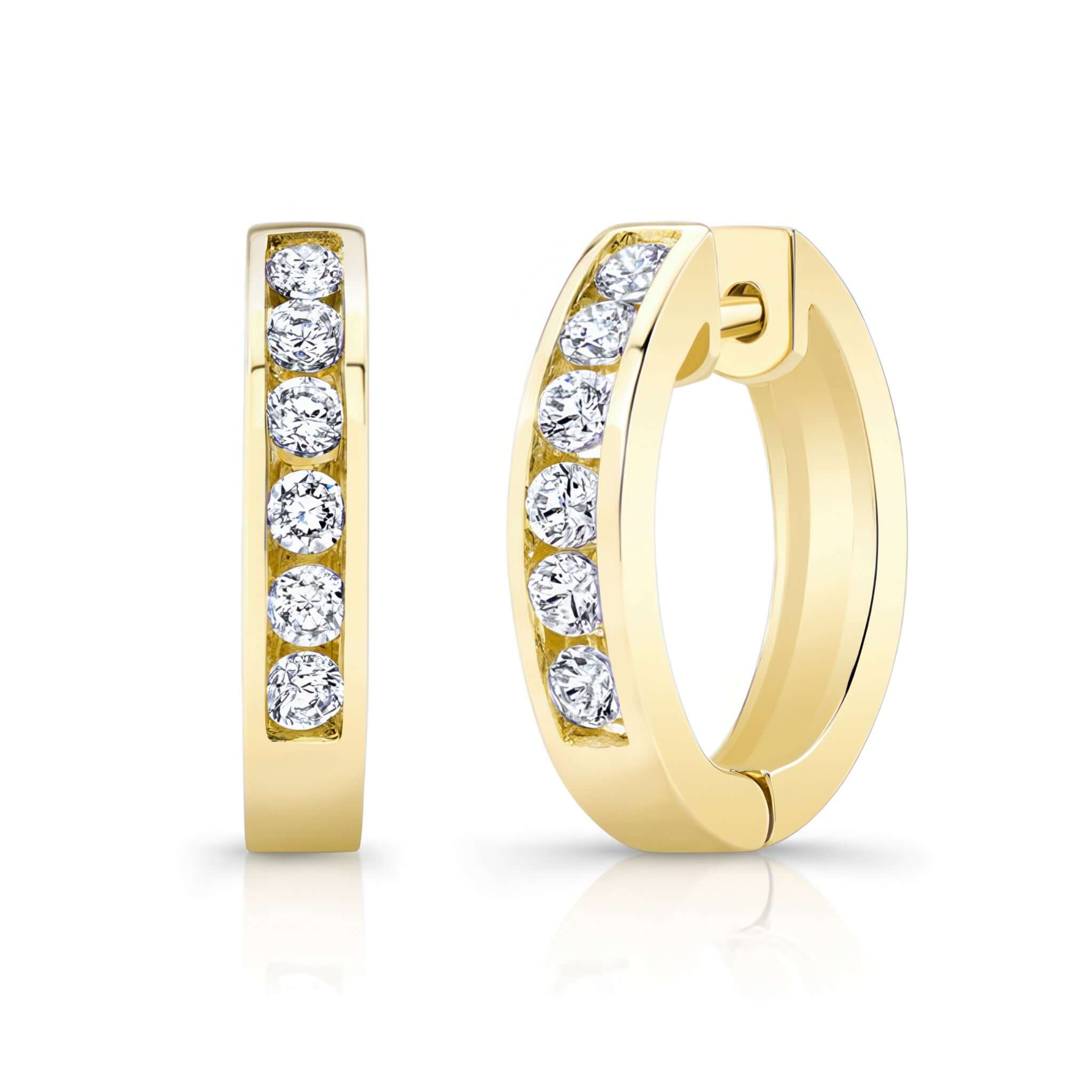 0.5 Carat Channel Lab Diamond Hoop Earrings