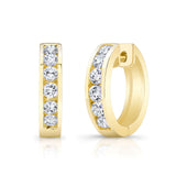 0.7 Carat Channel Lab Diamond Hoop Earrings