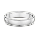 5mm Milgrain Edge Platinum Wedding Band