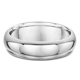 8mm Classic Rounded Platinum Wedding Band