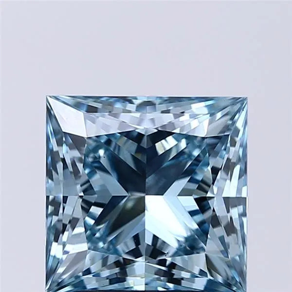3.03ct Princess Lab Grown Diamond (Colour Fancy Intense Blue, Clarity VS1, IGI Certified)