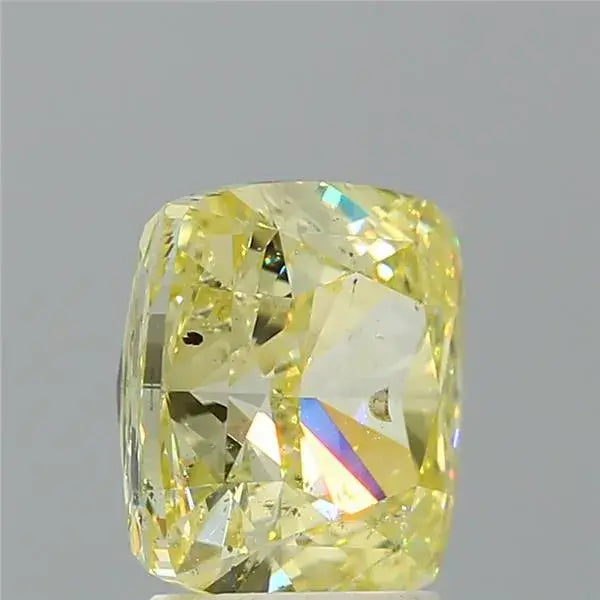 3.05ct Cushion modified Natural Diamond (Colour Fancy Yellow, Clarity SI2, GIA Certified)