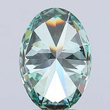 3.10ct Oval Lab Grown Diamond (Colour Fancy Vivid Green, Clarity VS1, IGI Certified)