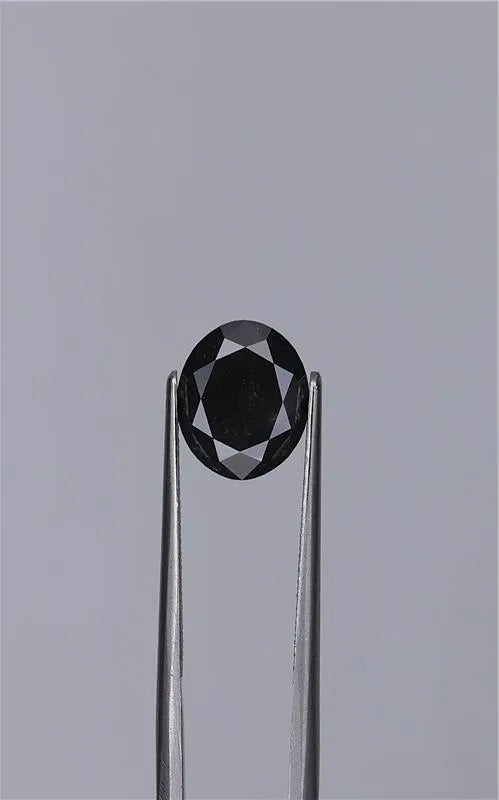 3.10ct Oval Natural Diamond (Colour Fancy Black, Clarity VVS2, Cut EX, GIA Certified)