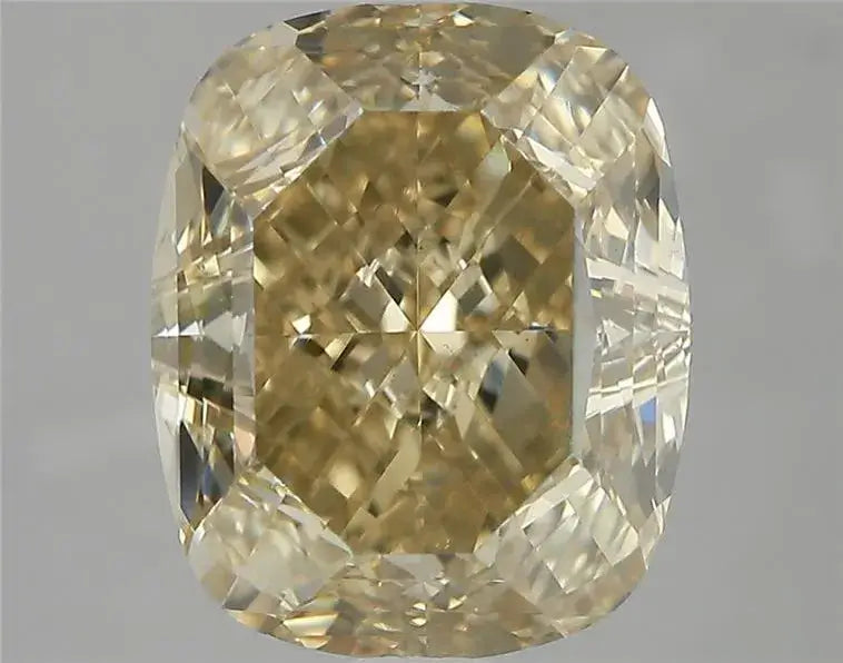 3.50ct Cushion brilliant Natural Diamond (Colour Fancy Brownish Yellow, Clarity VS2, Cut EX, GIA Certified)