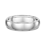 5mm Domed Platinum Wedding Band