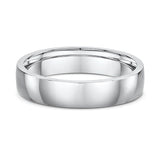 5mm Flat Edge Platinum Wedding Band