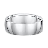 7mm Flat Edge Platinum Wedding Band