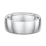 8mm Flat Edge Platinum Wedding Band
