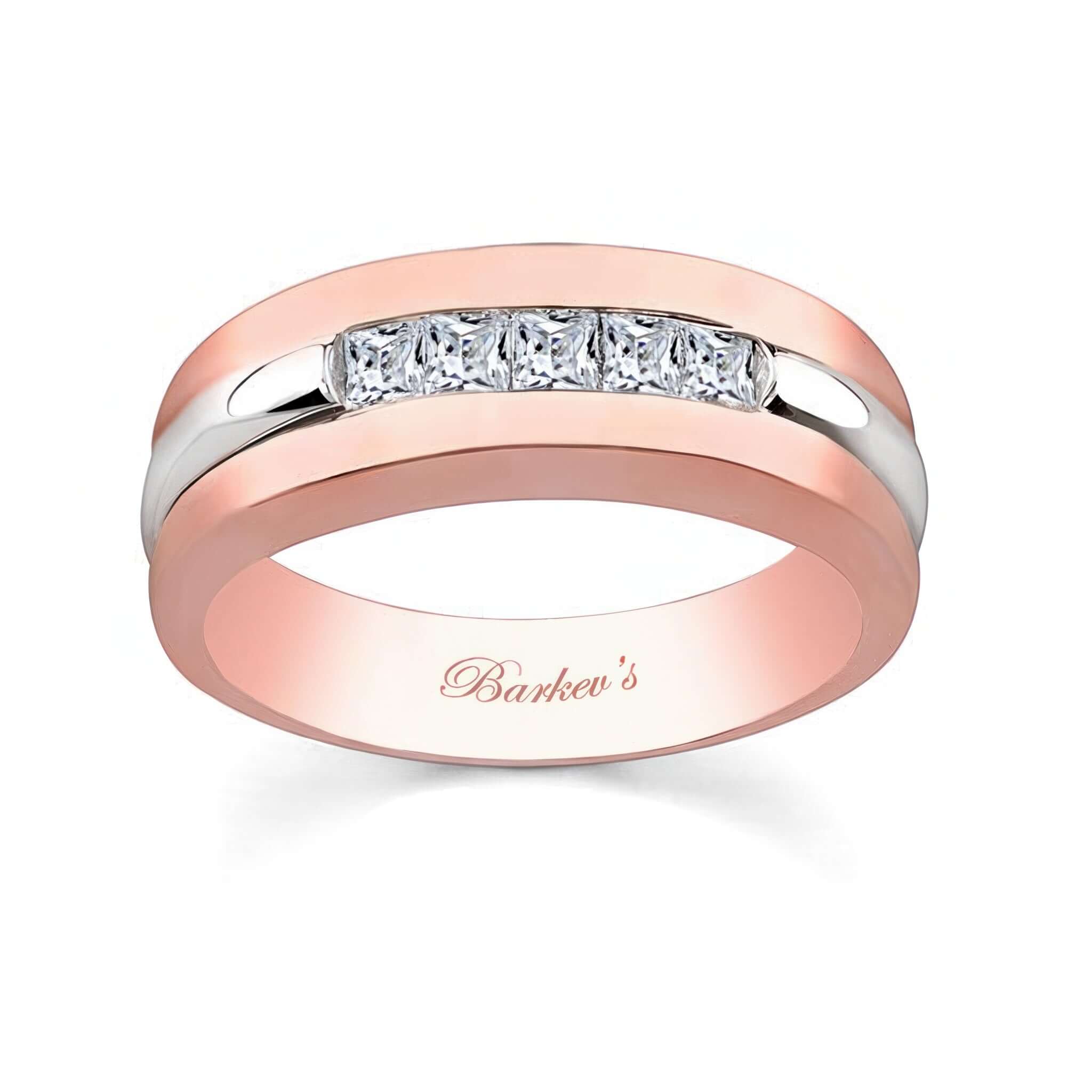Mens Princess Cut Wedding Band