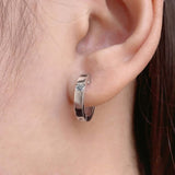 Single Diamond Hoop Earrings
