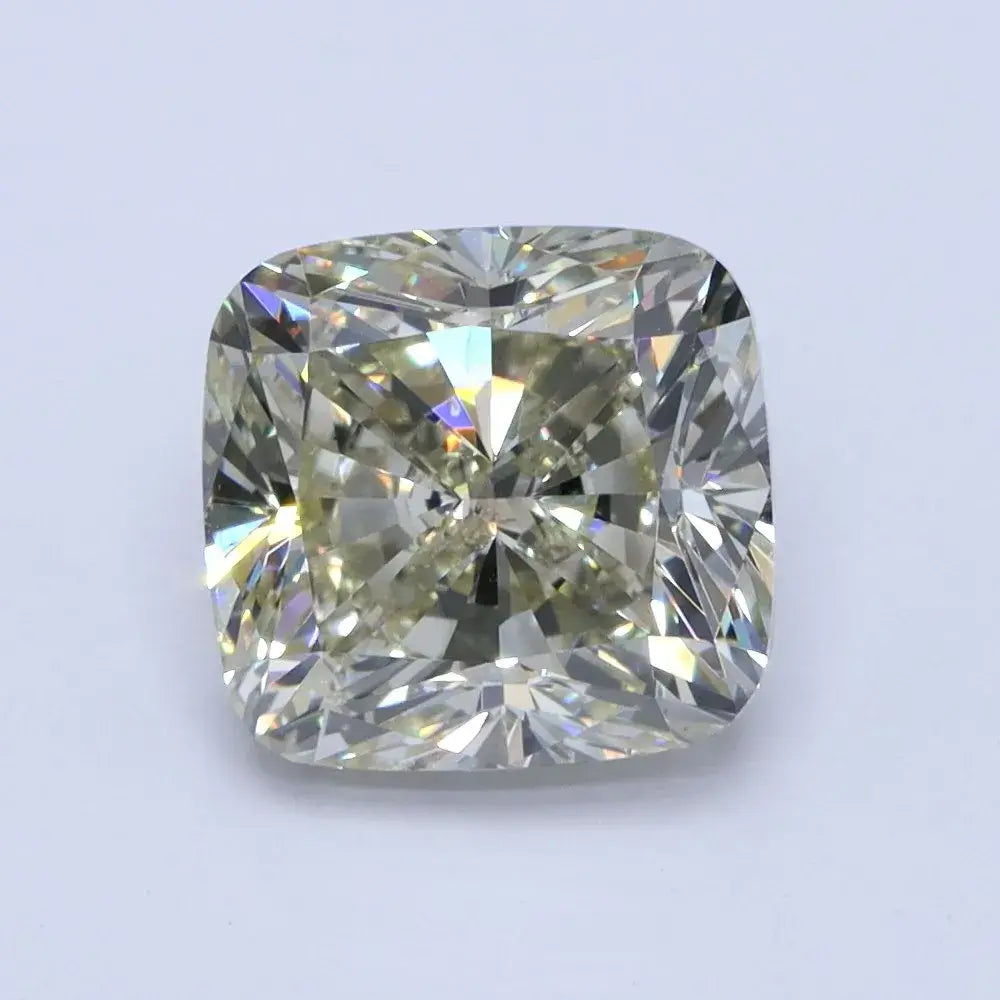 4.00ct Cushion modified Natural Diamond (Colour Fancy Light Yellow, Clarity SI1, GIA Certified)