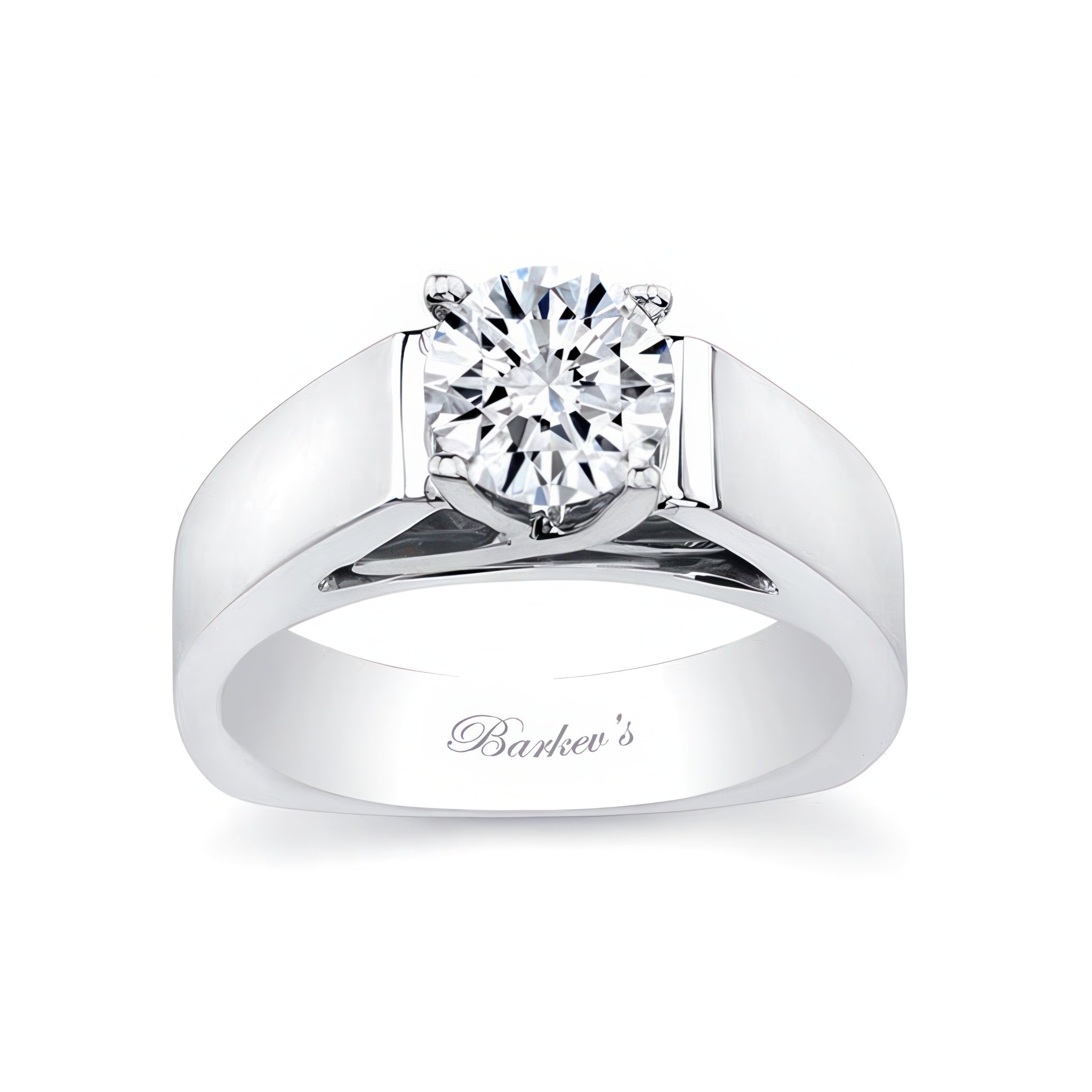 Criss Cross Prong Solitaire Ring