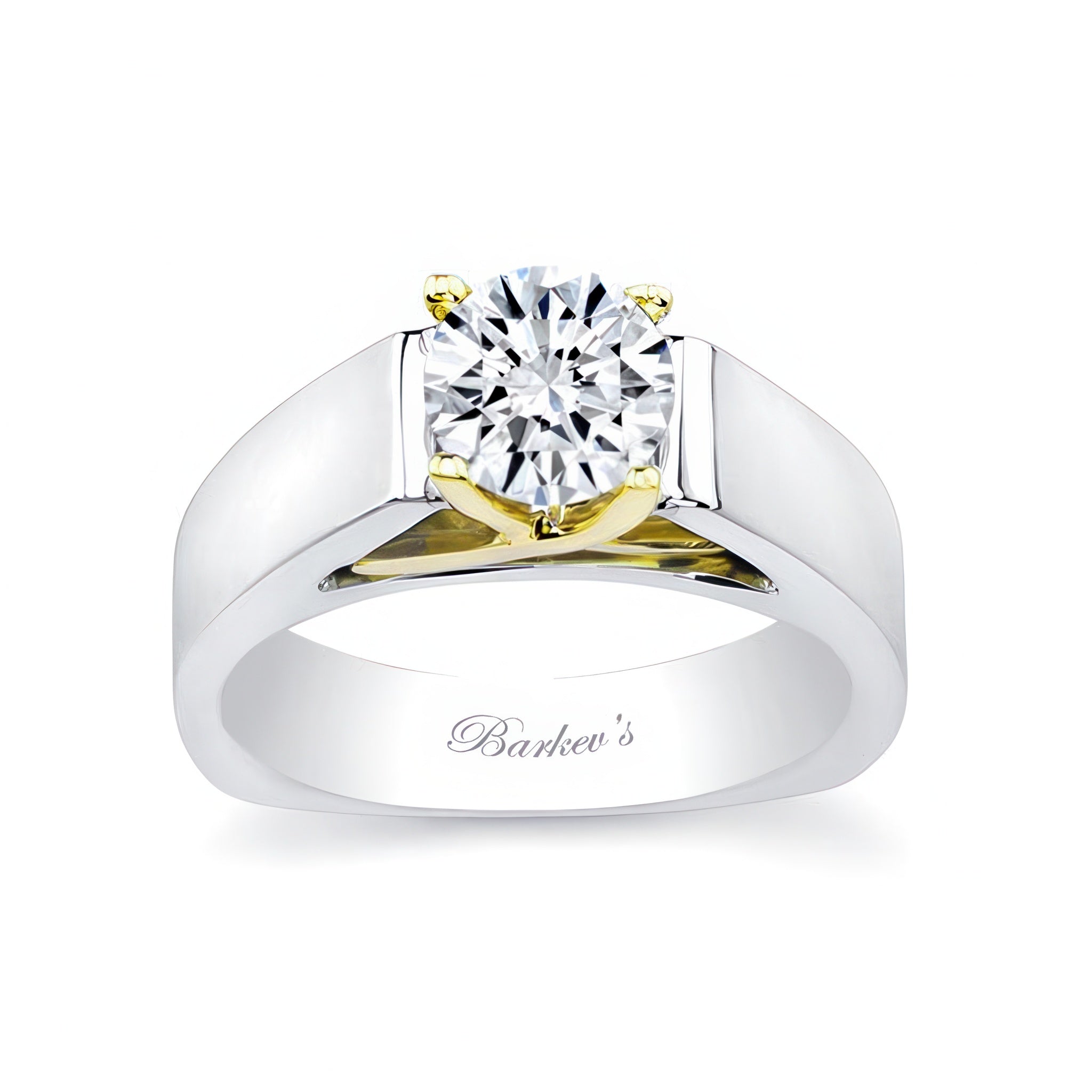 Criss Cross Prong Solitaire Ring