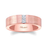 Mens Princess Cut Diamond Brushed Band