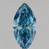 5.06ct Marquise Lab Grown Diamond (Colour Fancy Vivid Blue, Clarity SI1, IGI Certified)