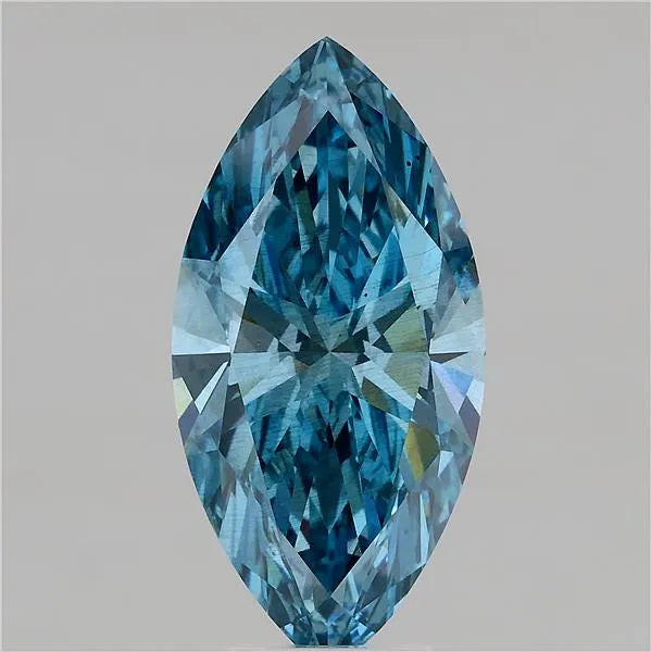 5.06ct Marquise Lab Grown Diamond (Colour Fancy Vivid Blue, Clarity SI1, IGI Certified)