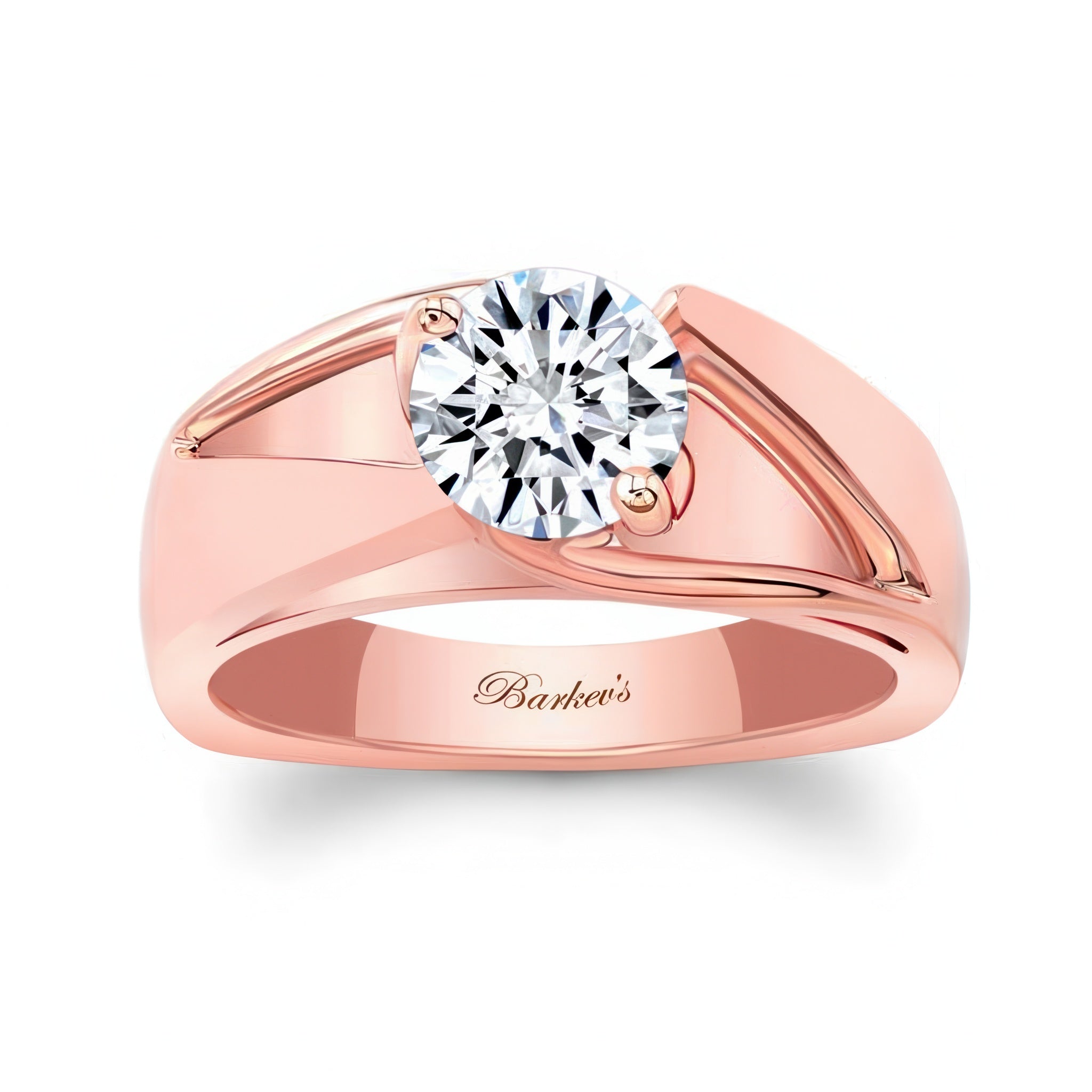Wide Split Shank Solitaire Ring