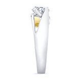 Wide Split Shank Solitaire Ring