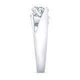 Wide Split Shank Solitaire Ring