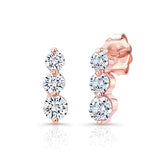 Small Lab Grown Diamond Journey Earrings