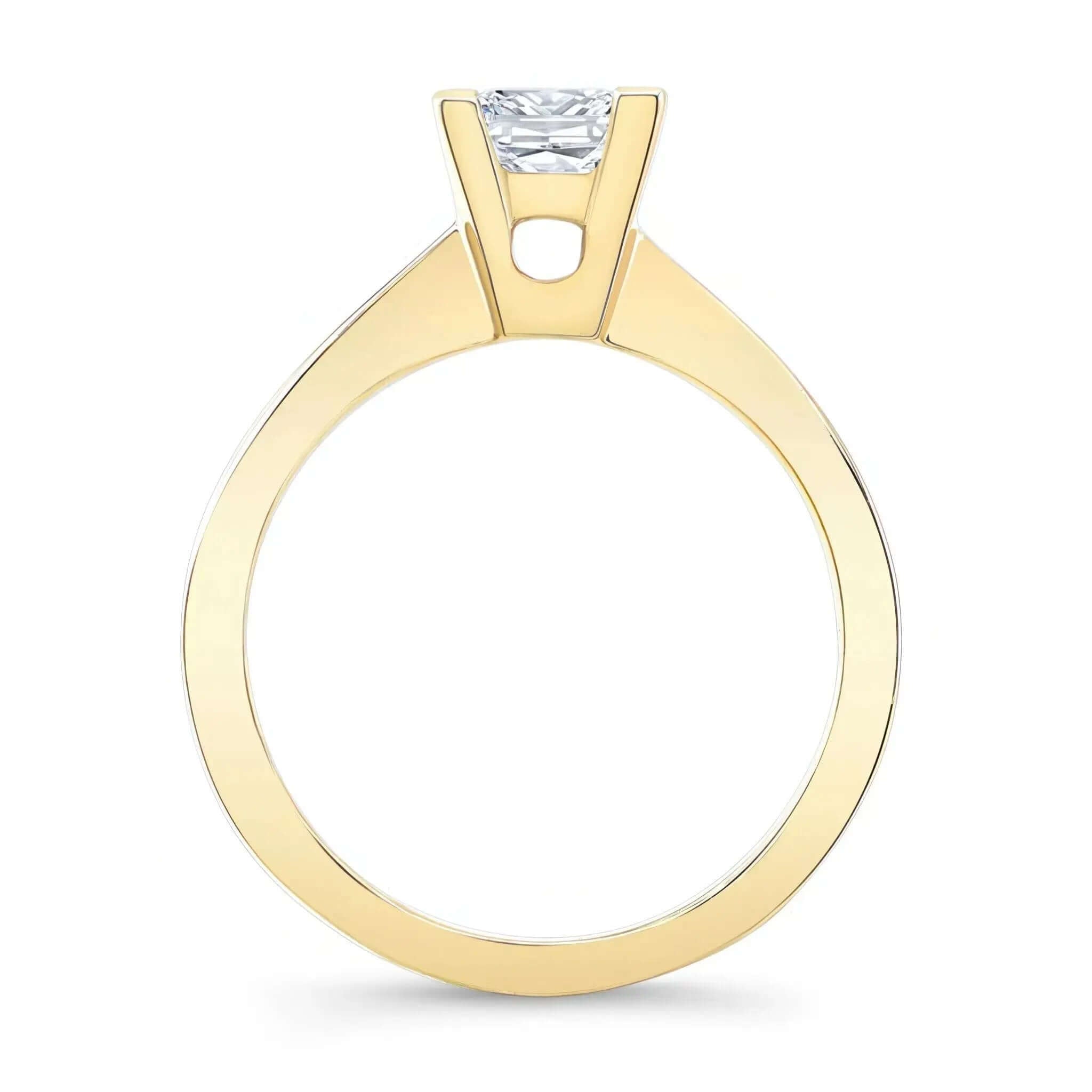 Princess Cut Solitaire Moissanite Ring