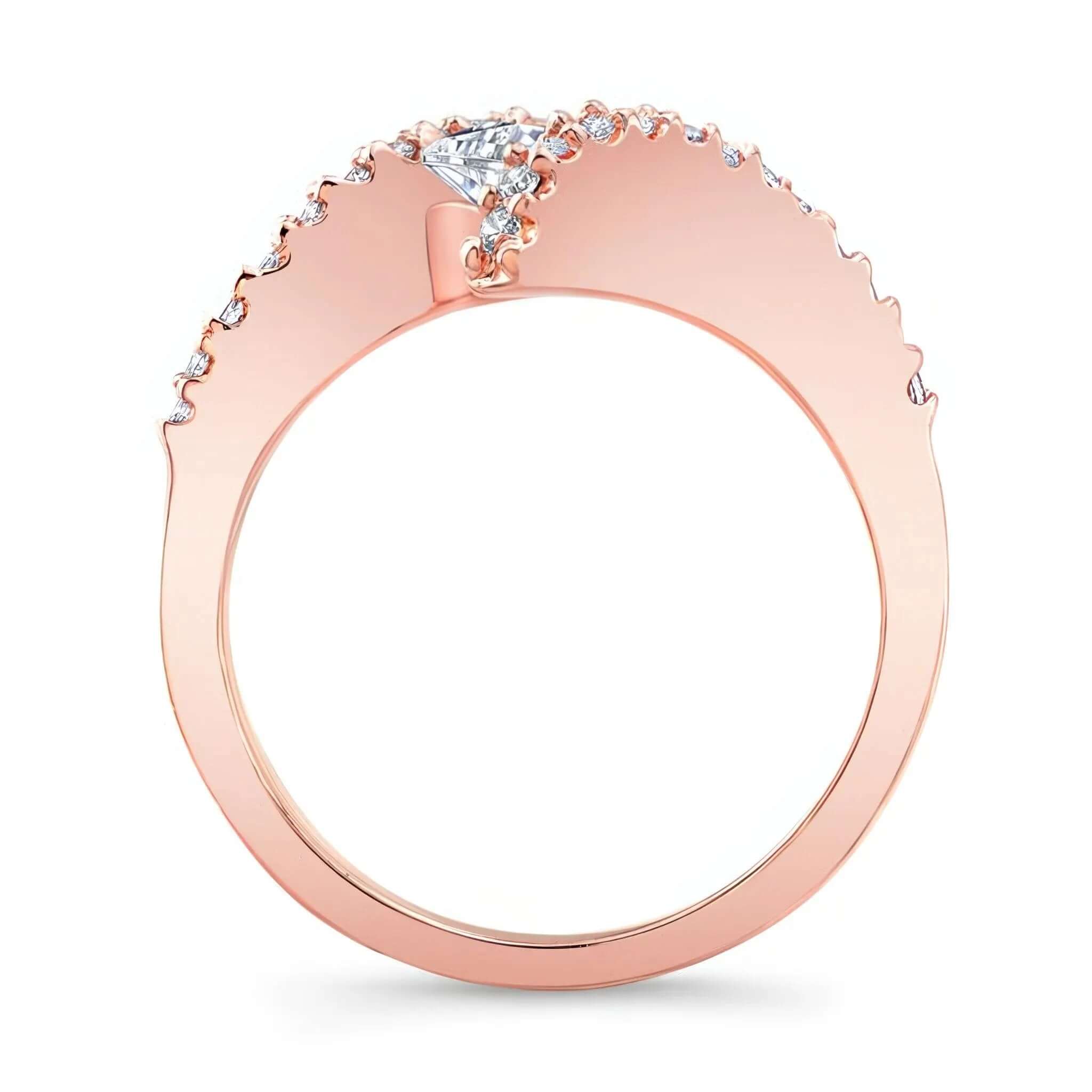 Sideways Princess Cut Engagement Ring