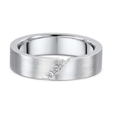 Angled Channel Diamond Wedding Band