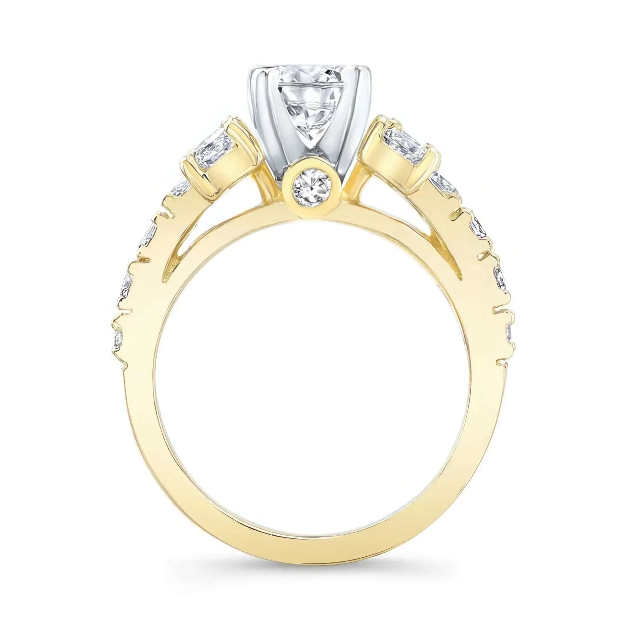 Unique Moissanite Diamond Ring