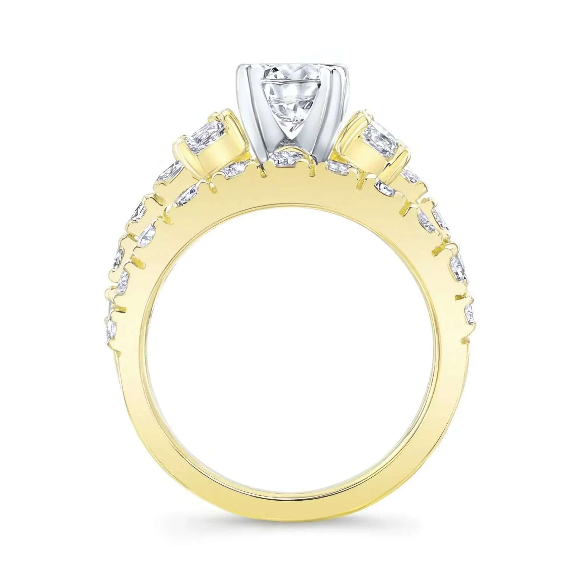 Unique Moissanite Diamond Bridal Set