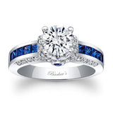 Unique Vintage Blue Sapphire Accent Ring