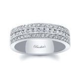 Three Row Diamond Wedding Band