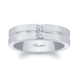Mens Channel Princess Cut Diamond Wedding Band