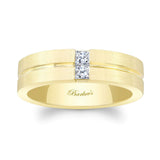 Mens Channel Princess Cut Diamond Wedding Band