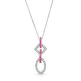 White & Rose Gold Necklace 6577NPS